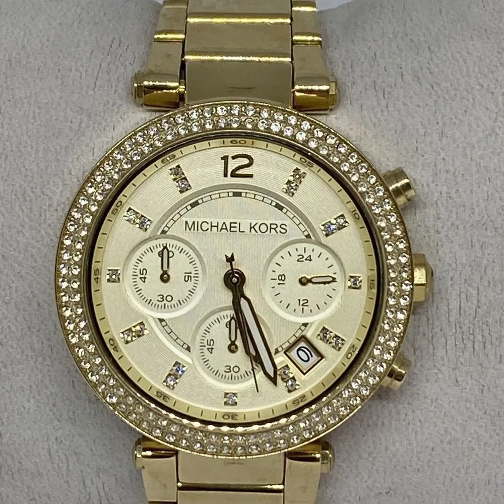 Michael Kors Parker MK5354 Womens Stainless Steel Analog Dial Quartz Watch NO105 - Picture 2 of 12